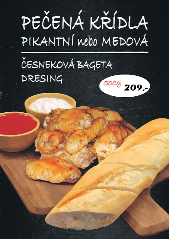 pecena kridla Rožnov pod Radhoštěm Pizza Presto